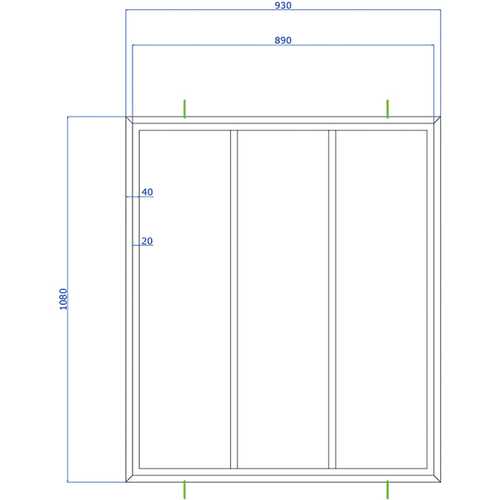 VERRIERE BARIO 3 CARREAUX 108X93X4cm 