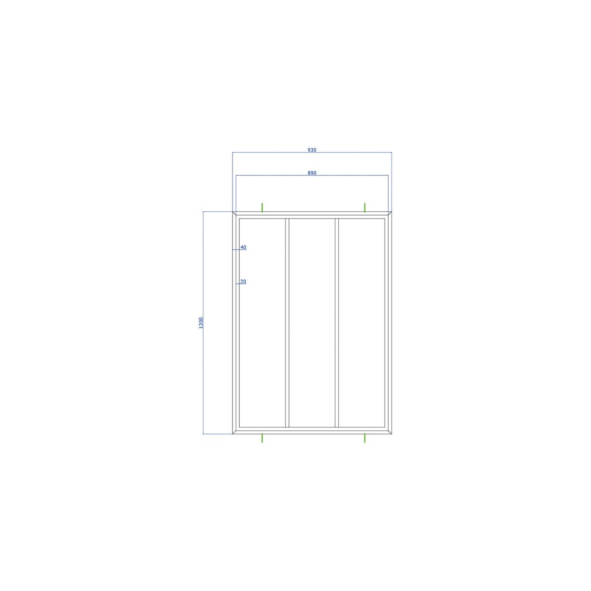 VERRIERE BARIO 3 CARREAUX 130X93X4cm