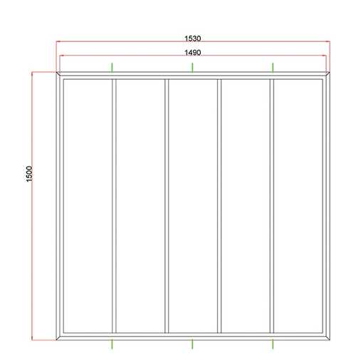 VERRIERE BARIO 5 CARREAUX 150X153X4cm 