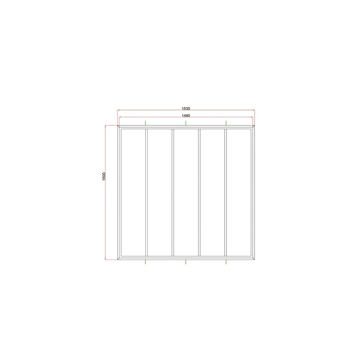 VERRIERE BARIO 5 CARREAUX 150X153X4cm 