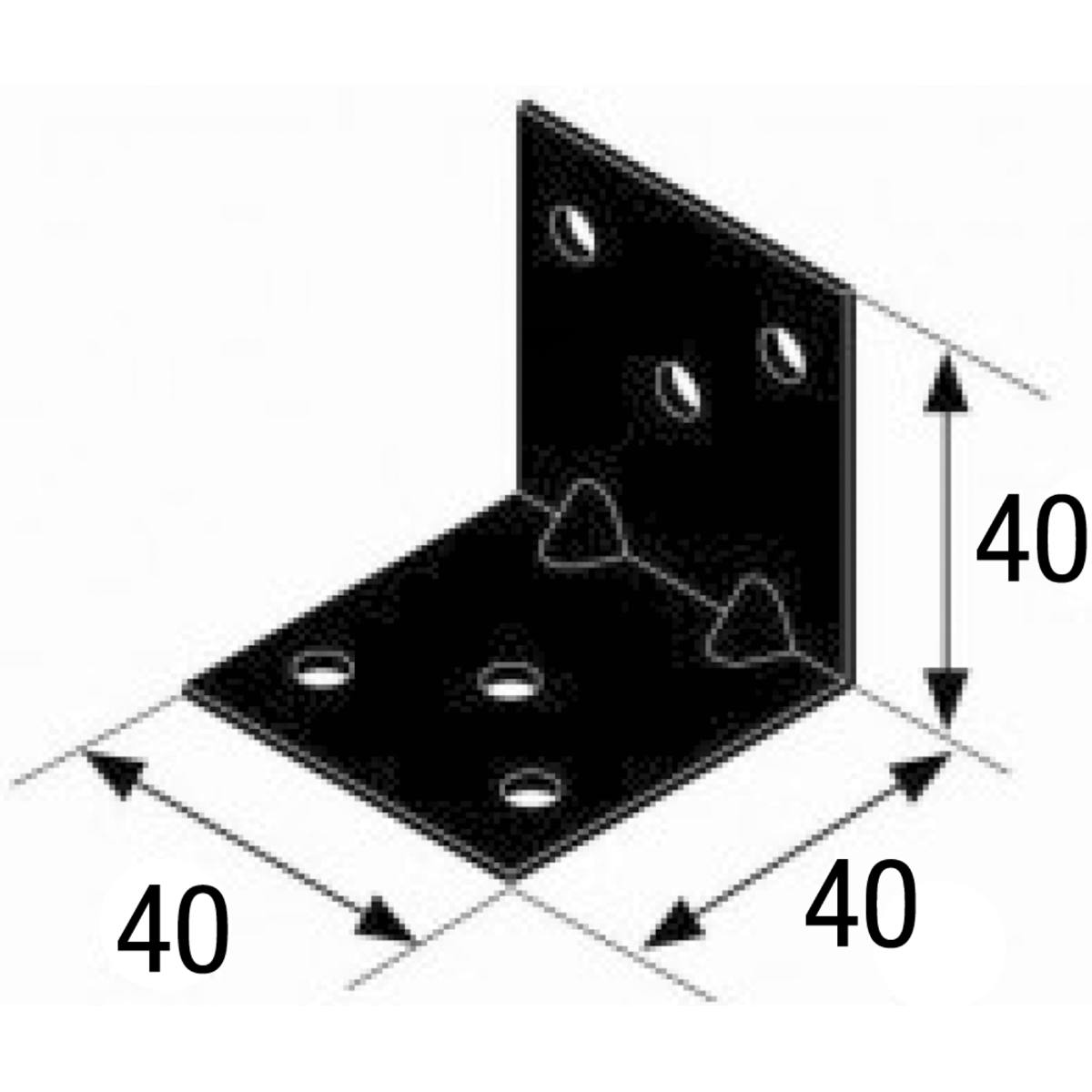 ÉQUERRE D'ASSEMBLAGE EA444 NOIR 9005