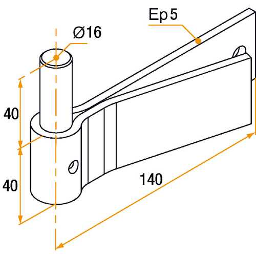 GOND À SCELLER Ø16 MM - INOX