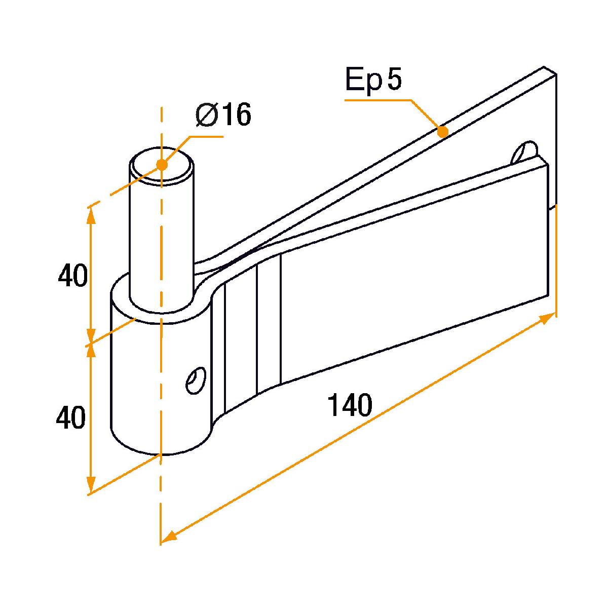 GOND À SCELLER Ø16 MM - INOX