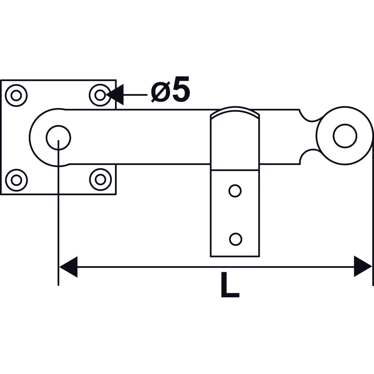 SUPPORT POUR FLÉAU DE PERSIENNE - INOX
