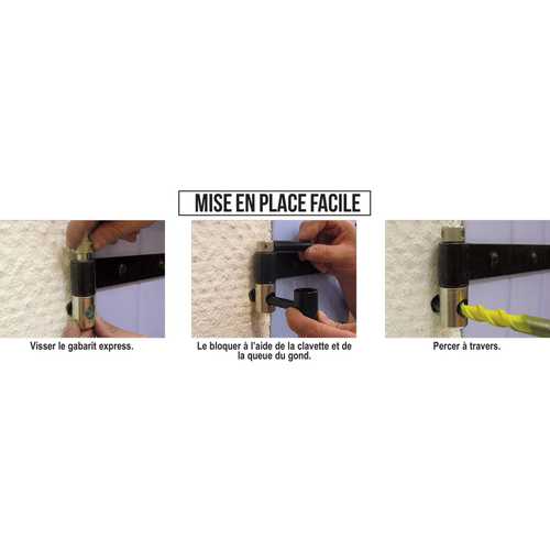 GABARIT DE PERÇAGE POUR GONDS Ø14 MM