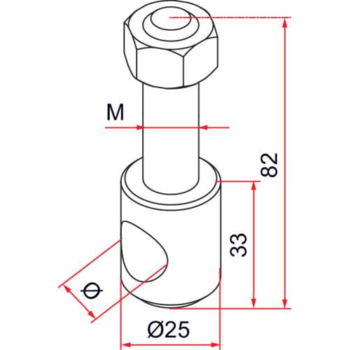 GABARIT DE PERÇAGE POUR GONDS Ø16 MM
