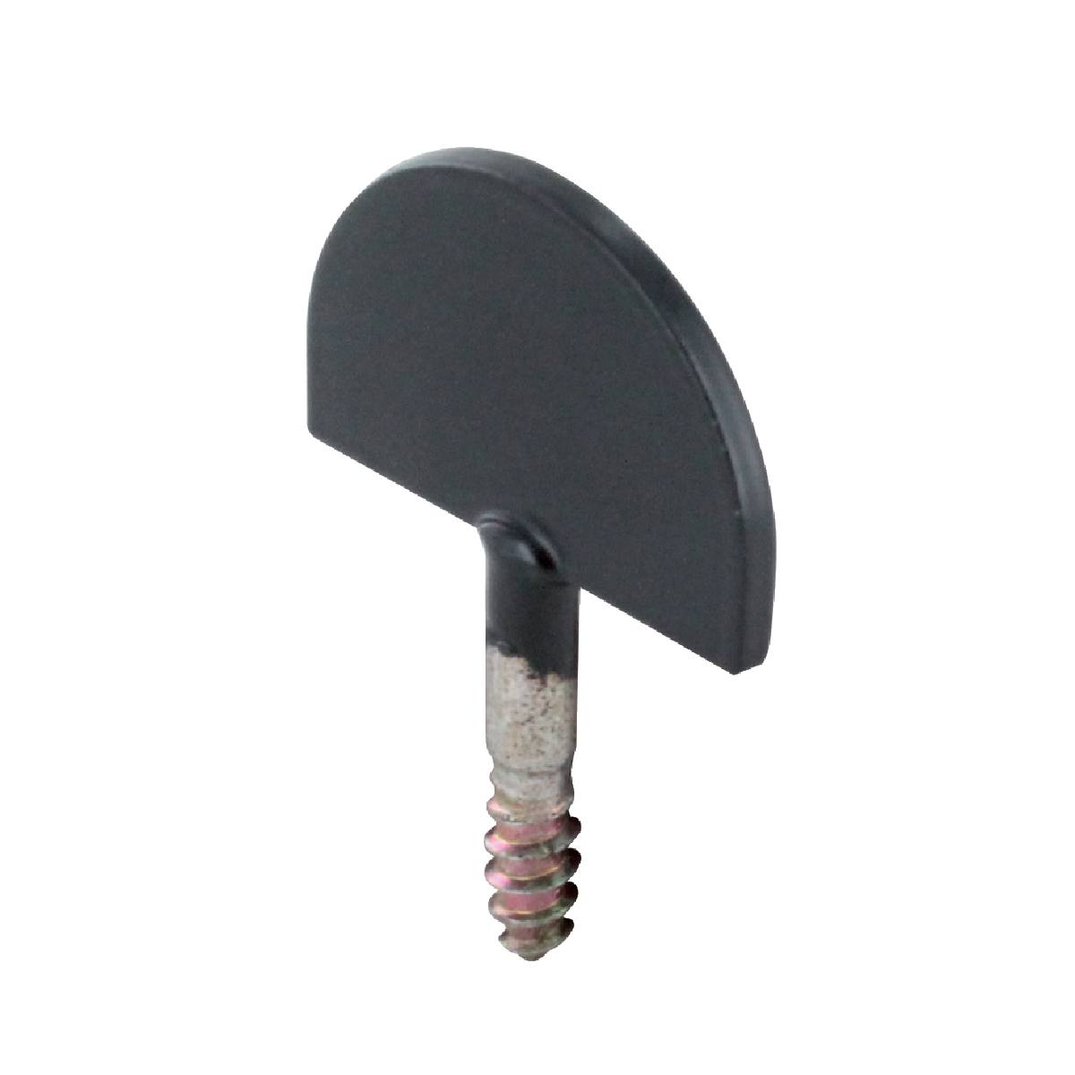 BUTÉE D'ESPAGNOLETTE DEMI-RONDE - ACIER NOIR