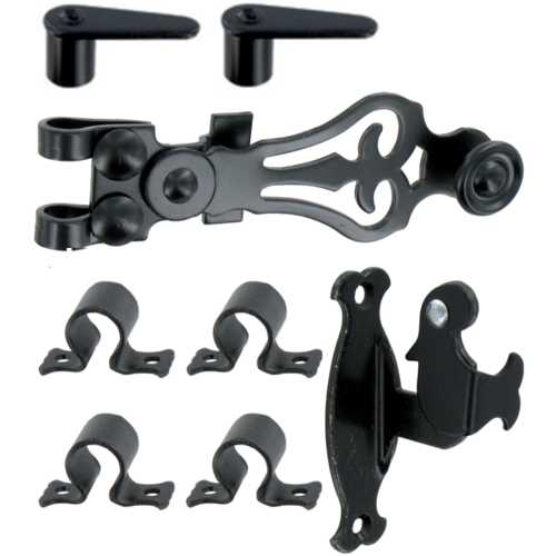 ACCESSOIRES POUR ESPAGNOLETTE RONDE - TIGE CREUSE - ACIER NOIR
