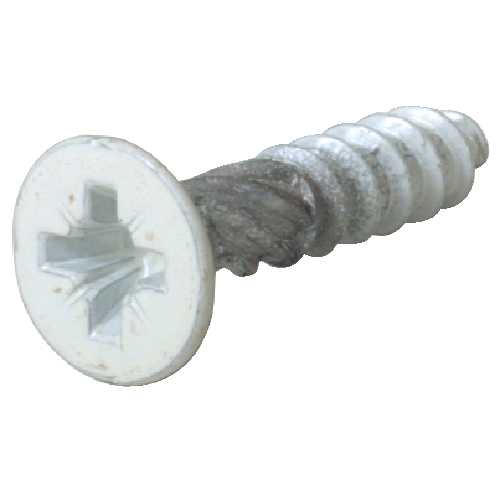 VIS ALU 6 x 30 MM BLANC 9016 POUR BUTÉE D'ESPAGNOLETTE