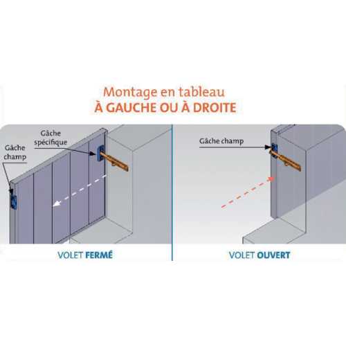 VERROU TORPILLE NOIR POUR VOLET COULISSANT