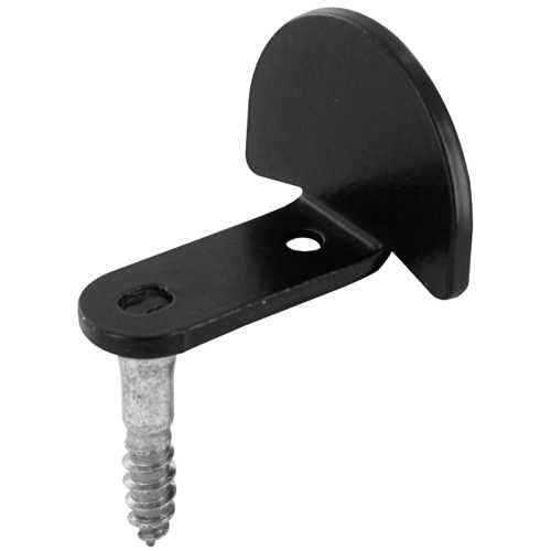 BUTÉE D'ESPAGNOLETTE DEMI-RONDE COUDÉE - ACIER NOIR