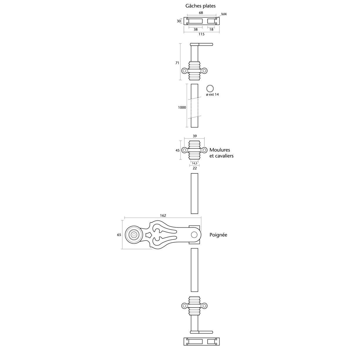 TUBE D'ESPAGNOLETTE ÉPOXY NOIR
