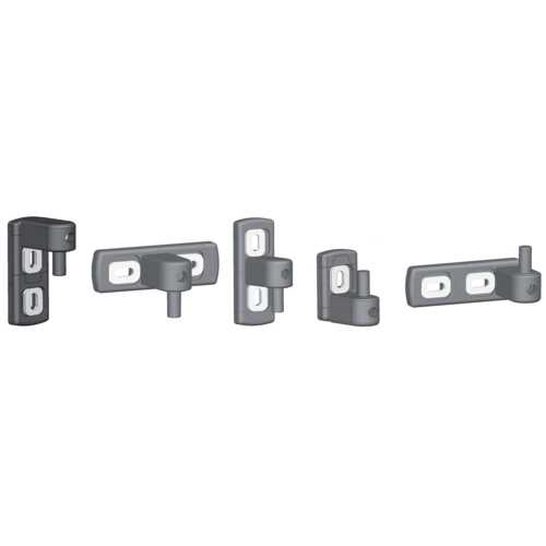 GOND UNIVERSEL Ø 12 MM AXE RÉGLABLE INOX BRUT CACHE BLANC 9010