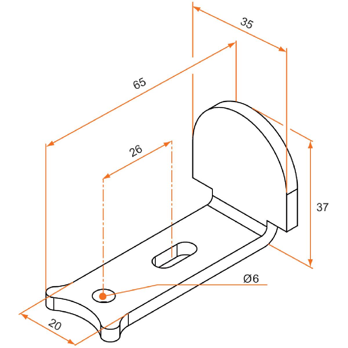 BUTÉE D'ESPAGNOLETTE ATLANTIQUE - ACIER ZINGUÉ