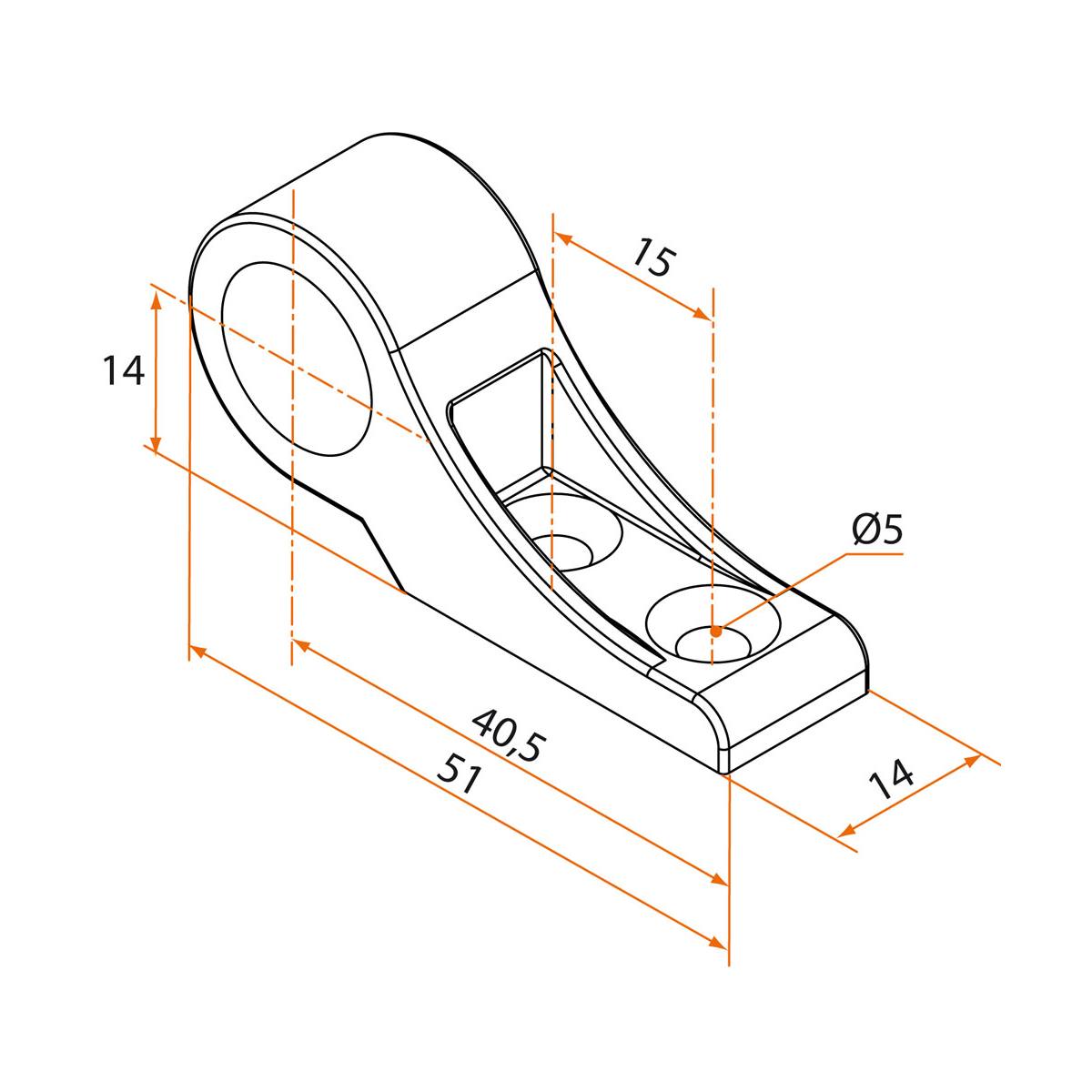 COLLIER POUR ESPAGNOLETTE ALLIANCE COMPOSITE BLANC