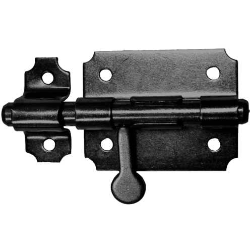 VERROU DE BOX ZINGUÉ NOIR Ø 14 MM