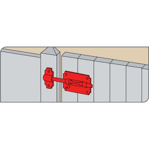 VERROU DE BOX ZINGUÉ NOIR Ø 14 MM