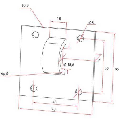 GÂCHE POUR VERROU D'ÉCURIE