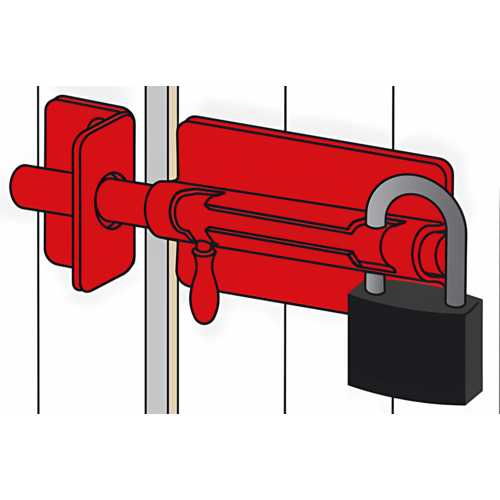 VERROU DE BOX PORTE-CADENAS Ø 10 MM ZINGUÉ