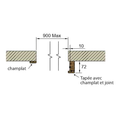 FERRURES + RAIL POUR PORTE BOIS