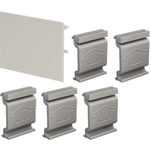 BANDEAU ALU ANODISÉ 3000 MM + 5 CLIPS POUR FIXATION PLAFOND