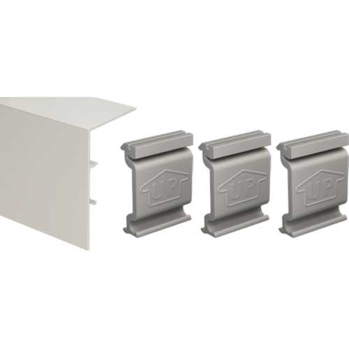 BANDEAU INTÉGRAL ALU ANODISÉ 1950 MM + 3 CLIPS POUR FIXATION MURALE