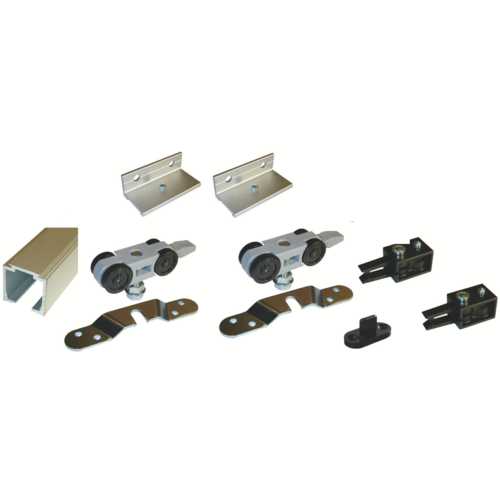 FERRURES + RAIL 3 M POUR PORTE COULISSANTE - EXPERT 80 KG