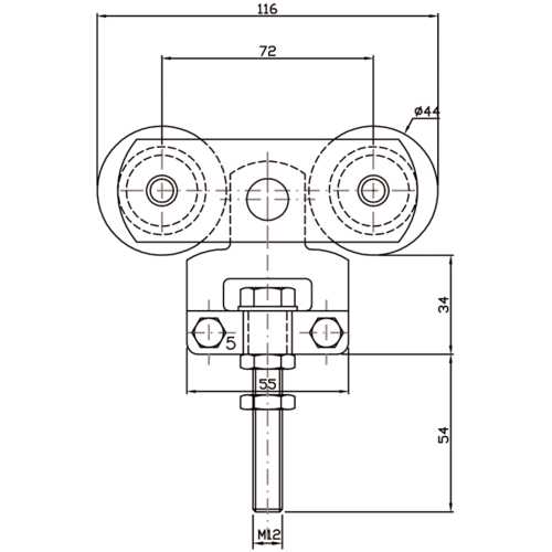 MONTURE À GALETS DELRIN SPORTUB 150 KG