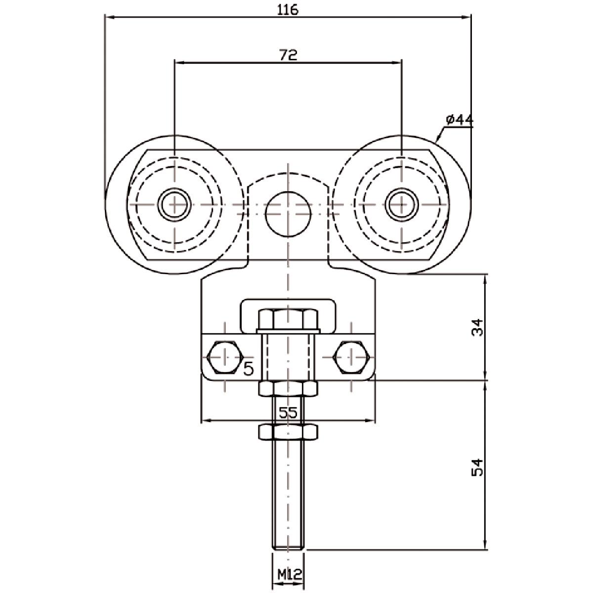 MONTURE À GALETS DELRIN SPORTUB 150 KG