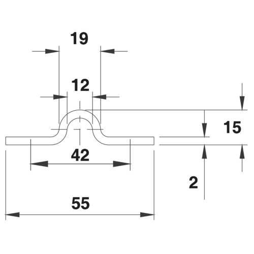 RAIL INFÉRIEUR INOX 3 M