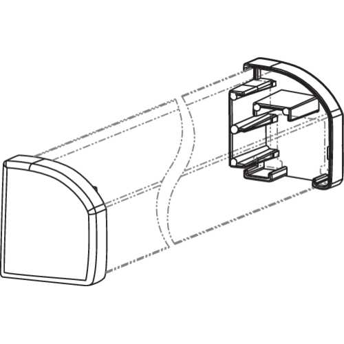 PAIRE D'EMBOUTS DE RAIL DE GUIDAGE SUPÉRIEUR