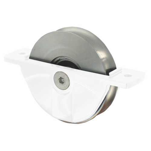 GALET INOX ENCASTRÉ Ø 80 MM BLANC 9016