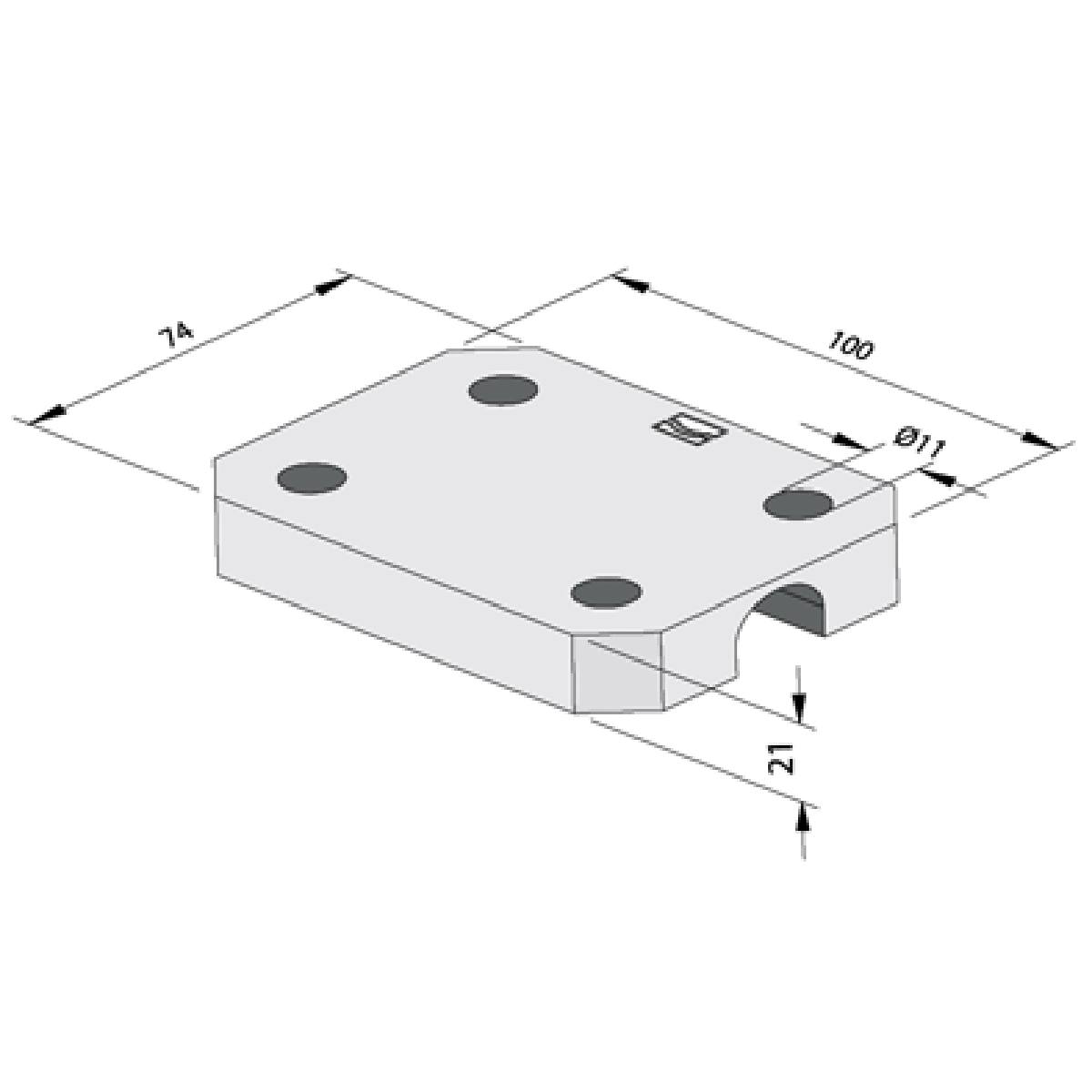 ADAPTATEUR POUR BUTÉE DE PORTAIL À VISSER