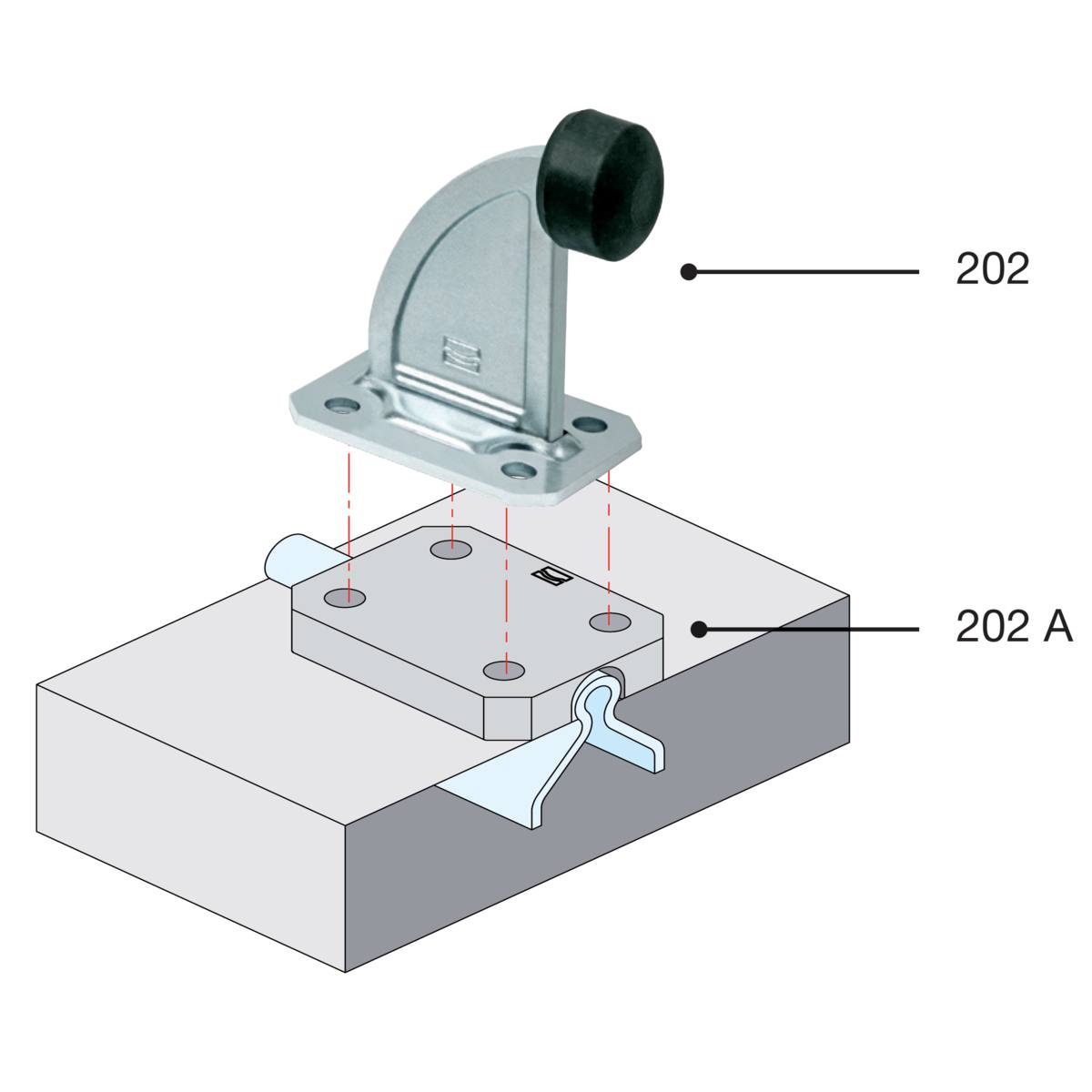BUTÉE DE PORTAIL À VISSER