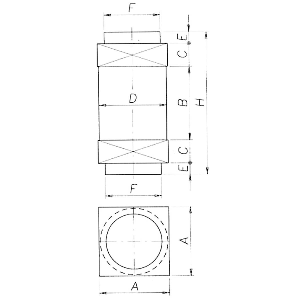 PIVOT DE JONCTION - CARRÉ DE 40 MM