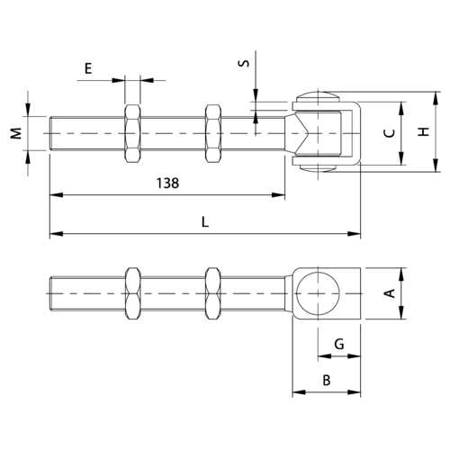GOND RÉGLABLE À VISSER M20