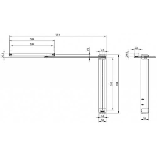 FERME-PORTAIL VERTICAL MAIN DROITE NOIR