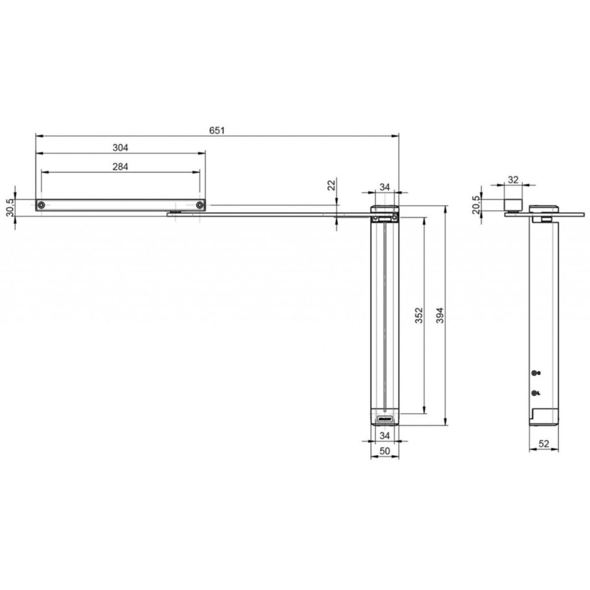 FERME-PORTAIL VERTICAL MAIN DROITE NOIR