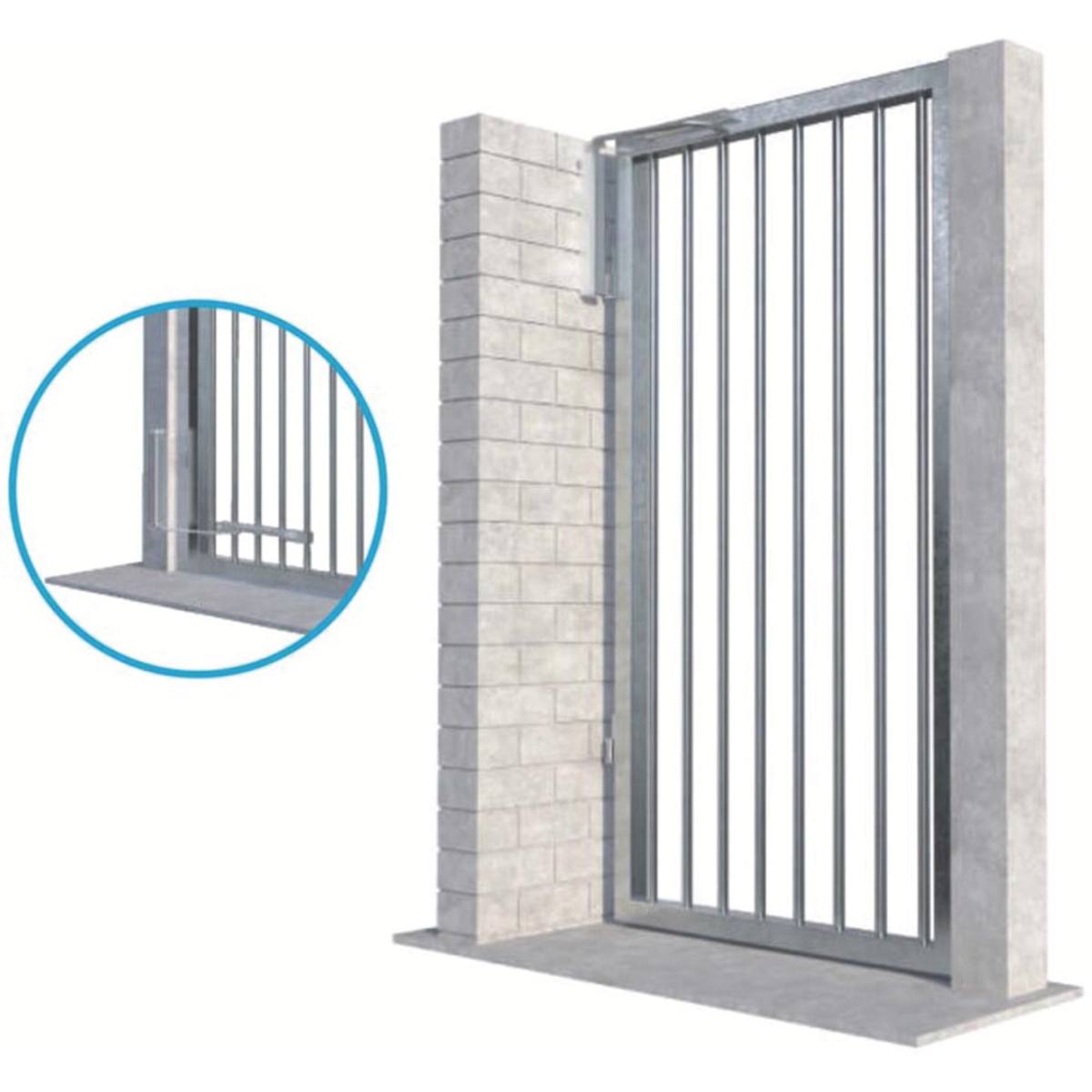 FERME-PORTAIL VERTICAL MAIN GAUCHE NOIR