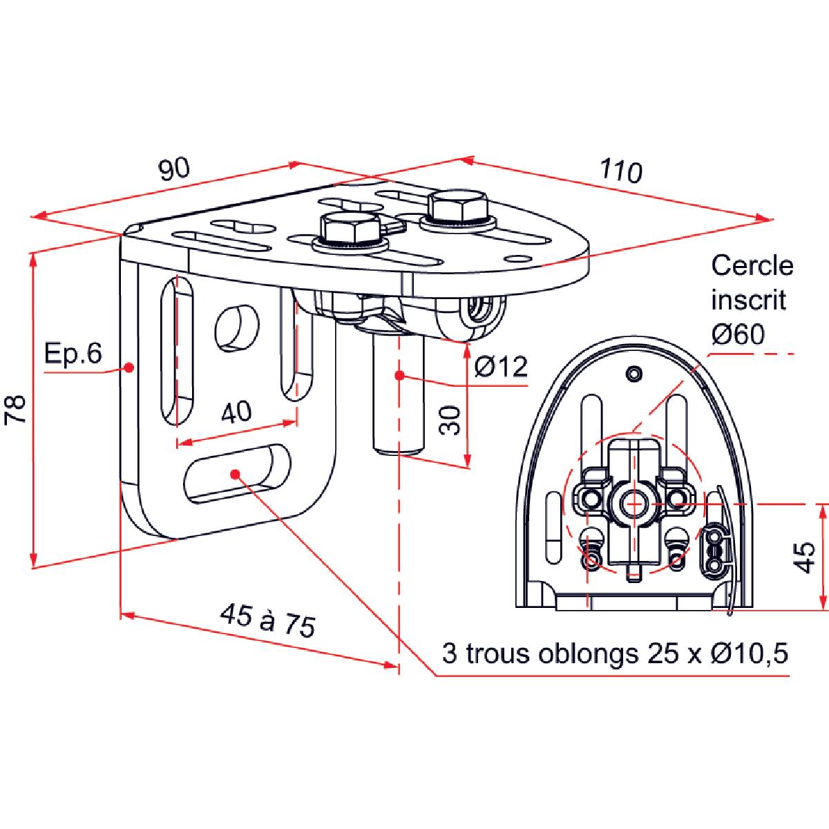 GOND ACIER ZINGUÉ Ø12 L.90 PLATIMIUM