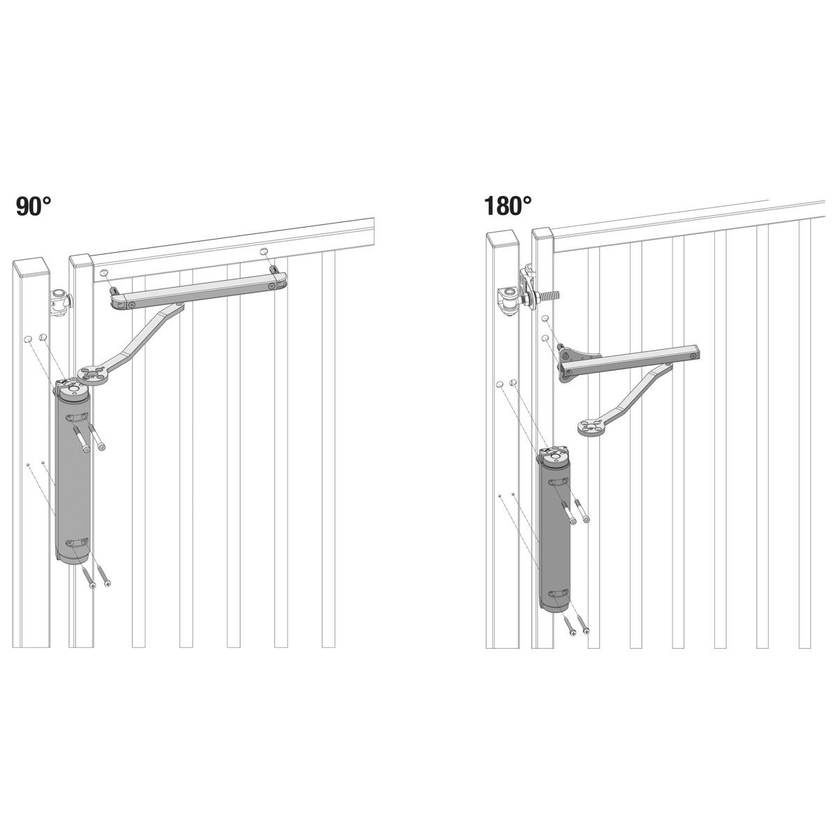 FERME-PORTAIL HYDRAULIQUE VERTICLOSE-2 POUR PORTAIL 150 KG ET 1,50 M
