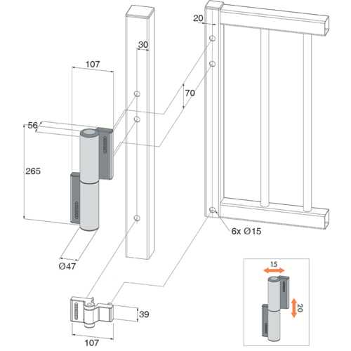 FERME-PORTAIL HYDRAULIQUE TIGER ET CHARNIÈRE PUMA ARGENT POUR VANTAIL 75 KG