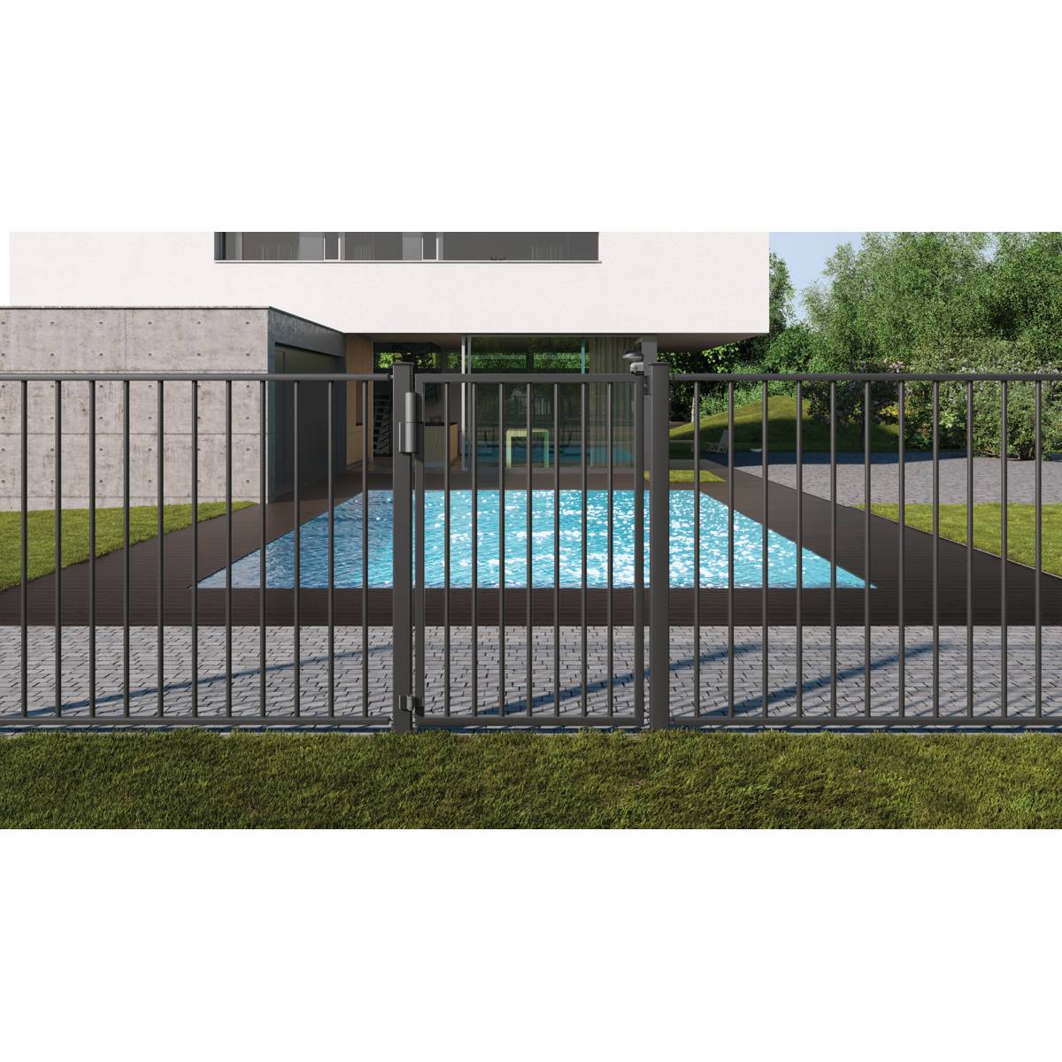 FERME-PORTAIL HYDRAULIQUE TIGER ET CHARNIÈRE PUMA ARGENT POUR VANTAIL 75 KG