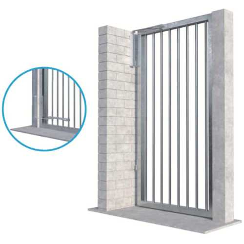 FERME-PORTAIL VERTICAL MAIN GAUCHE NOIR