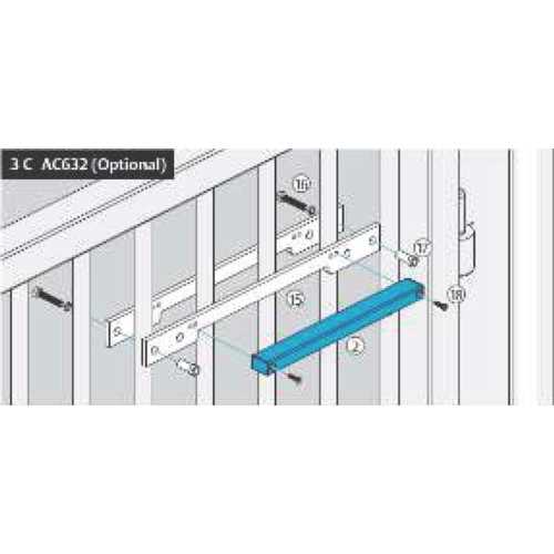 PLAQUE DE MONTAGE POUR FERME-PORTAIL VERTICAL