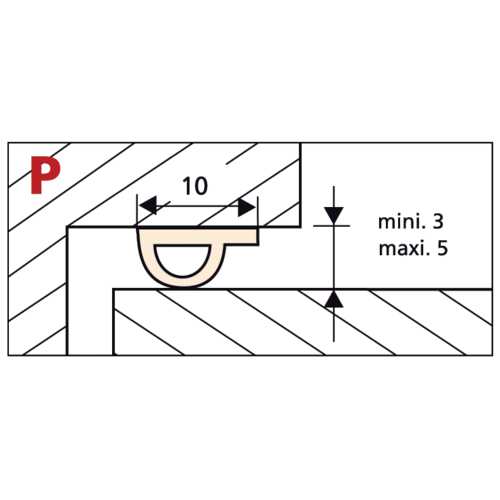 JOINT ADHÉSIF P NOIR POUR ENCADREMENT DE PORTE ET FENÊTRE