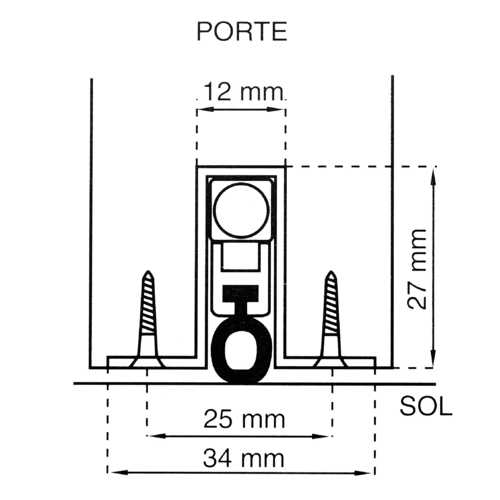 PLINTHE 730 MM À ENCASTRER KLOMATIC
