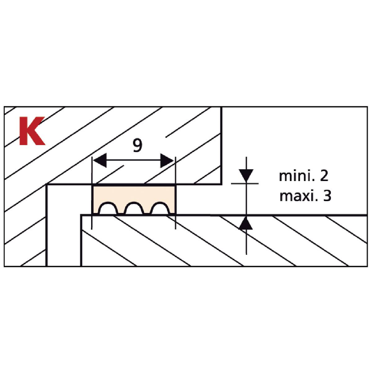 JOINT ADHÉSIF K NOIR POUR ENCADREMENT DE PORTE ET FENÊTRE