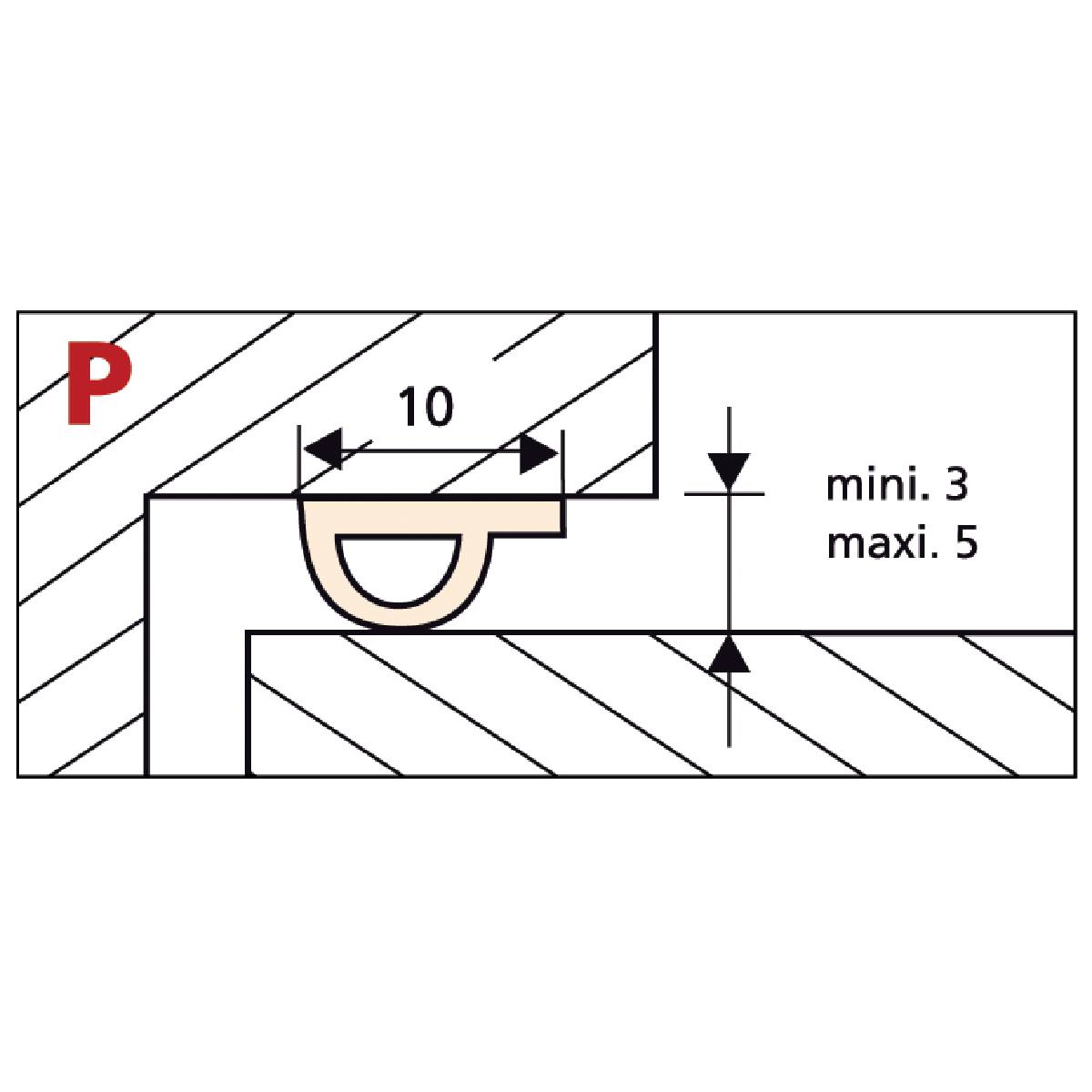 JOINT ADHÉSIF P BLANC POUR ENCADREMENT DE PORTE ET FENÊTRE