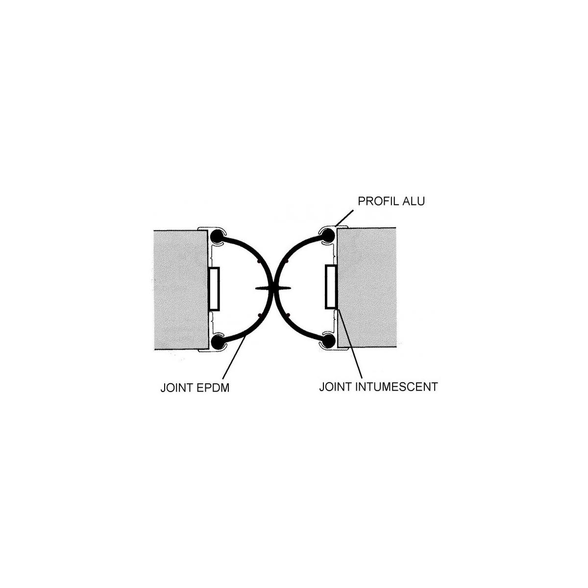 JOINT DE BATTEMENT CM2 COUPE-FEU POUR PORTE VA ET VIENT 40 MM 2,10 M